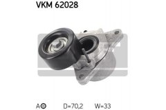 VKM62028_ролик натяжной ремня НО с механизмом натяжения Navara для NISSAN PATHFINDER III (R51) 2.5 dCi 4WD 2005-, код двигателя YD25DDTi, V см3 2488, кВт 120, л.с. 163, Дизель, Skf VKM62028